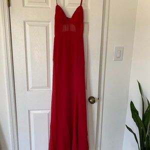 NWT ASOS Red Maxi Dress, Size 0